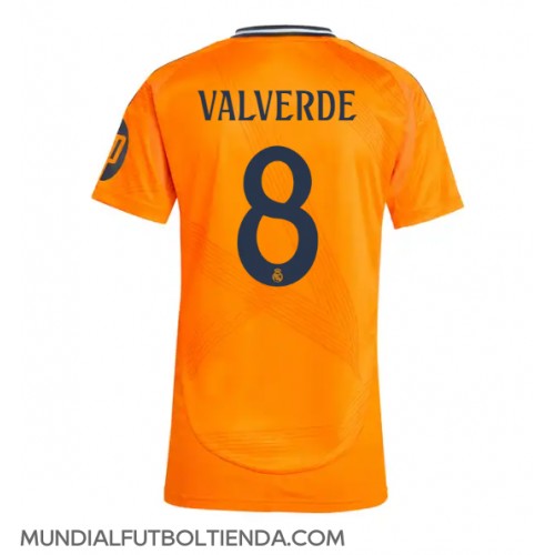 Camiseta Real Madrid Federico Valverde #8 Segunda Equipación Replica 2024-25 para mujer mangas cortas